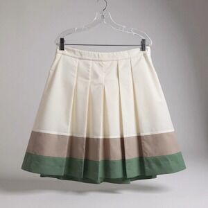 Peter‎ Elliot Pleated Skirt Colorblock Preppy Size 12